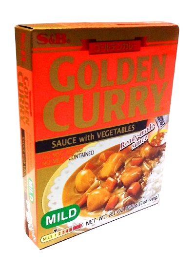 Golden curry con verdure mild S&B 230 g.
